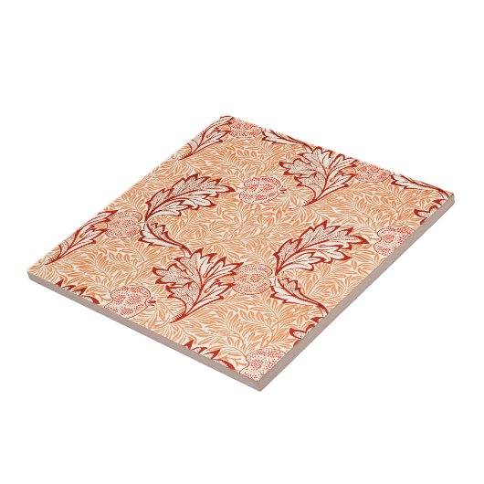 KERAMISCHE TIL ; WILLIAM MORRIS : APPLE TEGELTJE (Zijkant)