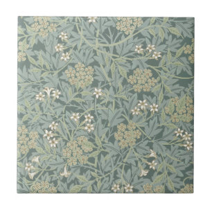 KERAMISCHE TIL ; WILLIAM MORRIS : JASMINE TEGELTJE
