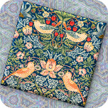Keramische TILE - Wm. Morris Strawberry Thief Desi Tegeltje<br><div class="desc">Een keramische Tegel met een vintage afbeelding van het bekende textielontwerp "Strawberry Thief" van William Morris. Deze vierkante tegel is verkrijgbaar in twee maten: 4, 25 inch of 6 x 6 inch vierkant. ►Het afbeelding kan niet worden verwijderd of verplaatst. Een geweldig cadeau, zeker in combinatie met andere tegels! Geschikt...</div>