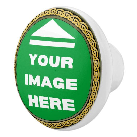 Keramische trekknop - gepersonaliseerd - Afbeeldin Keramische Knop (Rechts)