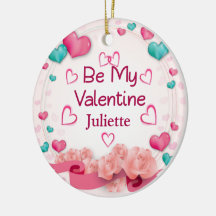 Keramische Valentijnsornament met naam