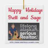Keramische versiering Brett Hull Keramisch Ornament (Achterkant)