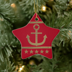 keramische versiering met het symbool voor goudank keramisch ornament