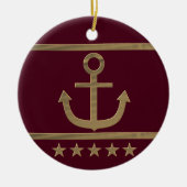 keramische versiering met het symbool voor goudank keramisch ornament (Voorkant)