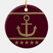 keramische versiering met het symbool voor goudank keramisch ornament (Achterkant)