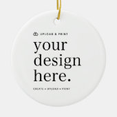 Keramische versiering | Ontwerp upload Kerstdecora Keramisch Ornament (Voorkant)