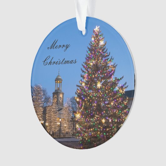 Keramische versiering van het Quincy Center Ornament (voorkant)