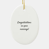 Keramische versiering van pinguïnbruiloft keramisch ornament (Achterkant)