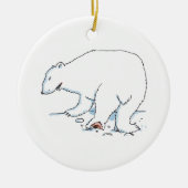 Keramische versiering, van polair Beer Keramisch Ornament (Voorkant)