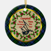Keramische versiering voor Campbell Bagpipe Keramisch Ornament (Voorkant)
