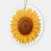 Keramische versiering - zonnebloem keramisch ornament (Links)