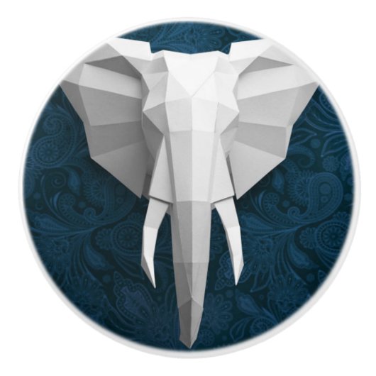 Keramische wasmachine/deurknoppen - 3D-olifant Knop (Voorkant)