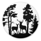 Keramische wasmachine/deurknoppen - Silhouette Wil Keramische Knop (Voorkant)