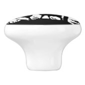 Keramische wasmachine/deurknoppen - Silhouette Wil Keramische Knop (Zijkant)