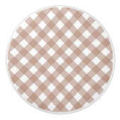 Keramische wasmachine/Deurroos - Roze beige stoppe Knop (Voorkant)