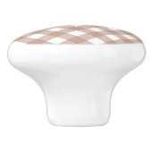Keramische wasmachine/Deurroos - Roze beige stoppe Knop (Zijkant)