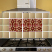 Keramische wijnmedaillons oker op Tegel Tegeltje