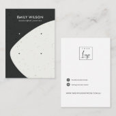 KERAMISCHE ZWART & WITTE GOLF 2 STUD OORBEL DISPLA VISITEKAARTJE (Voorkant / Achterkant)