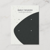 KERAMISCHE ZWART & WITTE GOLF 2 STUD OORBEL DISPLA VISITEKAARTJE (Voorkant)