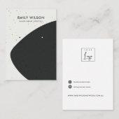 KERAMISCHE ZWART & WITTE GOLF STUD OORBEL DISPLAY VISITEKAARTJE (Voorkant / Achterkant)