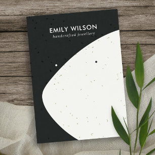 KERAMISCHE ZWART & WITTE GOLF STUD OORBEL DISPLAY VISITEKAARTJE