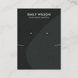 KERAMISCHE ZWARTE GRIJZE GOLF KETTING OORBEL DISPL VISITEKAARTJE