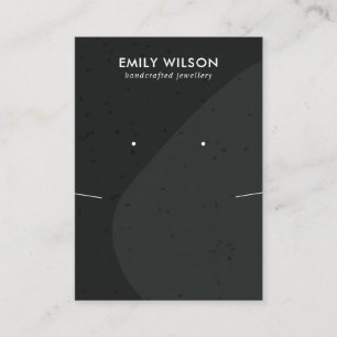 KERAMISCHE ZWARTE GRIJZE GOLF KETTING OORBEL DISPL VISITEKAARTJE