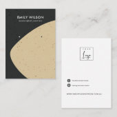 KERAMISCHE ZWARTE OKER GOLF STUD OORBEL DISPLAY VISITEKAARTJE (Voorkant / Achterkant)