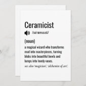 Keramist definitie verjaardag feestdagenkaart (Voorkant / Achterkant)