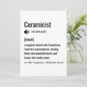 Keramist definitie verjaardag feestdagenkaart (Staand voorkant)