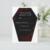 Keranda Ebony (Red) RSVP-kaart RSVP Kaartje (Staand voorkant)