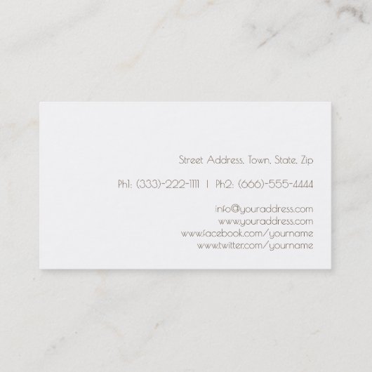 Keratine Behandeling Glad & Glanzend Haar Stylist Visitekaartje (Achterkant)