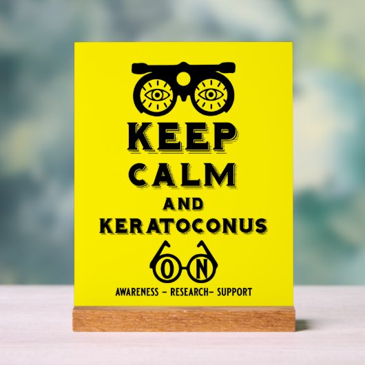 Keratoconus ondersteuning en bewustwording acryl bord (Neutraal)