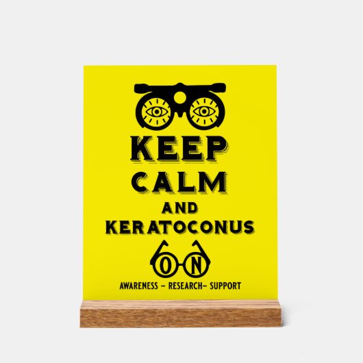 Keratoconus ondersteuning en bewustwording acryl bord (Voorkant)