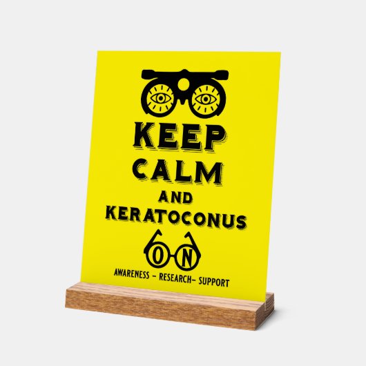 Keratoconus ondersteuning en bewustwording acryl bord (Hoek)