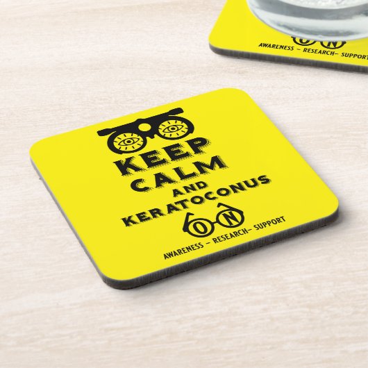 Keratoconus ondersteuning en bewustwording bier onderzetter (Linkerzijde)
