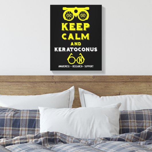 Keratoconus ondersteuning en bewustwording canvas afdruk (Insitu (Slaapkamer))