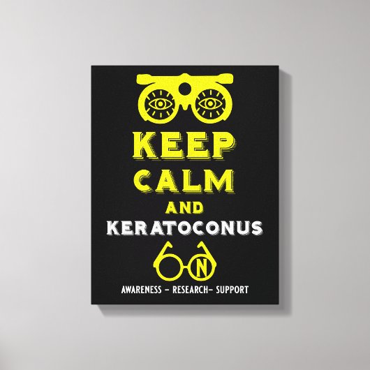 Keratoconus ondersteuning en bewustwording canvas afdruk (Voorkant)