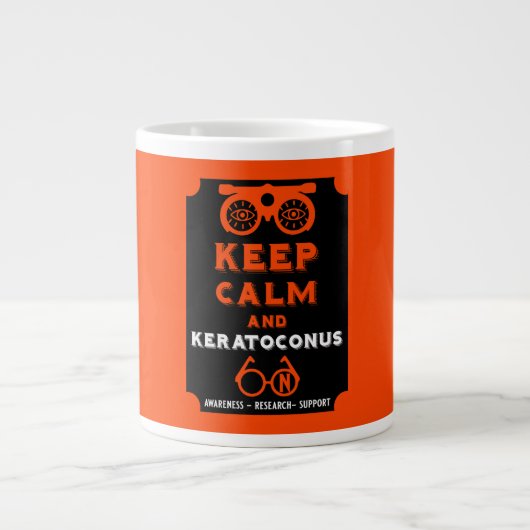 Keratoconus ondersteuning en bewustwording grote koffiekop (Voorkant)