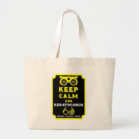 Keratoconus ondersteuning en bewustwording grote tote bag (Voorkant)