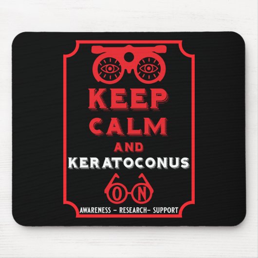 Keratoconus ondersteuning en bewustwording muismat (Voorkant)