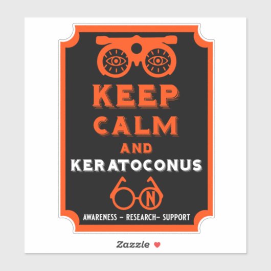 Keratoconus ondersteuning en bewustwording sticker (Vel)