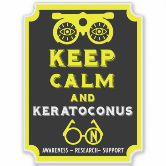 Keratoconus ondersteuning en bewustwording sticker (Voorkant)