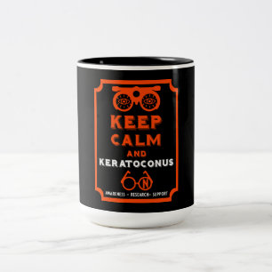 Keratoconus ondersteuning en bewustwording tweekleurige koffiemok