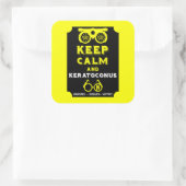 Keratoconus ondersteuning en bewustwording vierkante sticker (Tas)