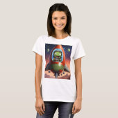 Kerbal Riding Space Rocket T-Shirt - Avontuur AW (Voorkant volledig)