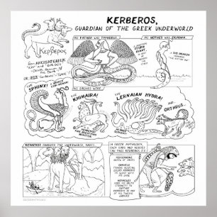 Kerberos/Cerberus Greek Myth Comix Poster