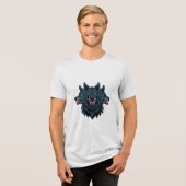 Kerberus driekoppige hond Tri-Blend shirt (Voorkant volledig)