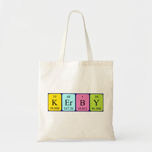 Kerby periodieke lijstnaam canvas tas (Voorkant)