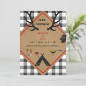 Kerel Antlers koppels Vrijgezellenfeest Kaart (Staand voorkant)